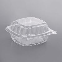 Dart C53PST1 ClearSeal Hinged Lid Plastic Container 5 3/8 inch x 5 1/4 inch x 2 5/8 inch - 500/Case