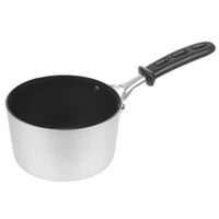 Vollrath 69301 Wear-Ever 1.5 Qt. Tapered Non-Stick Aluminum Sauce Pan with SteelCoat x3 and TriVent Black Silicone Handle
