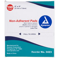 Medique 64233 Medi-First 2 inch x 3 inch Non-Adherent Absorbent Sterile Pad - 100/Box