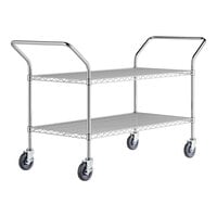 Regency 24" x 48" Two Shelf Chrome Heavy Duty Utility Cart