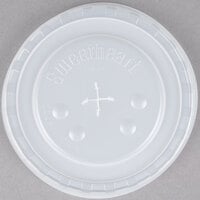 Solo L44BN-0100 32-44 oz. Translucent Plastic Lid with Straw Slot and Identification Buttons - 960/Case
