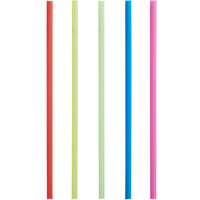 Choice 7 3/4" Jumbo Neon Unwrapped Soda Straw   - 250/Box