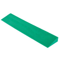 Cactus Mat 2557-GFCR Poly-Lok 2 1/2 inch x 14 inch Green Vinyl Interlocking Drainage Floor Tile Corner Ramp with Female End - 3/4 inch Thick
