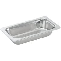 Vollrath 8231005 Miramar® 1/3 Size Mirror-Finished Stainless Steel Steam Table Food Pan - 4 inch Deep