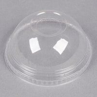 Fabri-Kal DLGC12/20 Greenware Compostable Clear Plastic Dome Lid with 1 inch Hole - 1000/Case