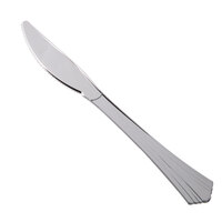 Silver Visions 7 1/2" Heavy Weight Silver Plastic Knife - 50/Pack
