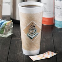 Dart 24X16G ThermoGlaze 24 oz. Cafe G Espresso Customizable Foam Cup - 500/Case