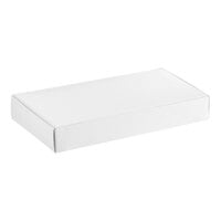 7 1/2" x 4" x 1 1/8" White 1/2 lb. 1-Piece Candy Box - 250/Case