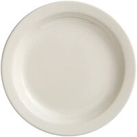 Acopa 5 1/2" Ivory (American White) Narrow Rim Stoneware Plate - 36/Case