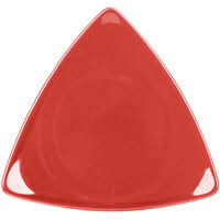 CAC TRG-23RED Festiware Triangle Flat Plate 12 1/2 inch - Red - 12/Case