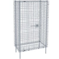 Metro SEC65C Chrome Stationary Wire Security Cabinet 50 1/2 inch x 33 1/2 inch x 66 13/16 inch