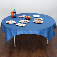 Hoffmaster 220572 82 inch x 82 inch Cellutex Navy Blue Tissue / Poly Paper Table Cover - 25/Case