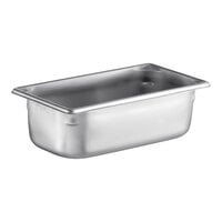 Vollrath 30342 Super Pan V® 1/3 Size 4" Deep Anti-Jam Stainless Steel Steam Table / Hotel Pan - 22 Gauge