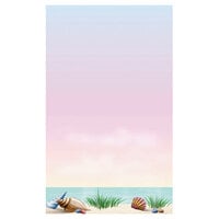 8 1/2 inch x 14 inch Menu Paper - Seafood Themed Coral Design Middle Insert - 100/Pack