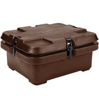 Cambro 240MPC131 Camcarrier® Dark Brown Top Loading 4" Deep Insulated Food Pan Carrier