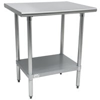 Advance Tabco AG-304 30" x 48" 16 Gauge Stainless Steel Work Table with Galvanized Undershelf