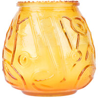 Sterno 40118 4 1/8 inch Amber Venetian Candle - 12/Case