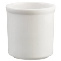 Cal-Mil 1950-16-15 White 16 oz. Round Melamine Condiment Jar