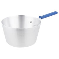 Vollrath 434512 Wear-Ever 5.5 Qt. Tapered Aluminum Sauce Pan with Blue Silicone Cool Handle