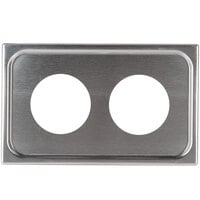 Vollrath 19190 2 Hole Steam Table Adapter Plate - 6 3/8 inch