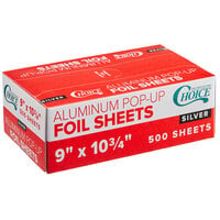 Choice 9" x 10 3/4" Food Service Interfolded Pop-Up Foil Sheets