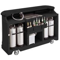 Cambro BAR730DSDX667 Deluxe Designer Series Manhattan Cambar 78 inch Portable Bar Pre-Mix System with 7 Bottle Speed Rail, Cold Plate, and Soda Gun