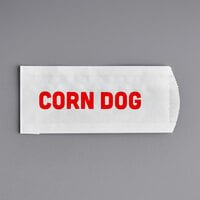 Carnival King 3 inch x 3/4 inch x 7 inch Printed Paper Corn Dog Wrapper - 2000/Case