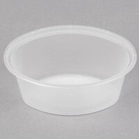 Pactiv Newspring E1003 ELLIPSO 3 oz. Clear Oval Plastic Souffle / Portion Cup - 1000/Case