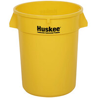 Continental 3200YW Huskee 32 Gallon Yellow Round Trash Can