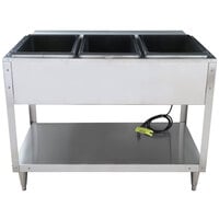 Vollrath 38003 ServeWell® Electric Three Pan Hot Food Table 120V - Sealed Well