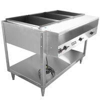 Vollrath 38003 ServeWell Electric Three Pan Hot Food Table 120V - Sealed Well