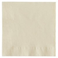 Choice Ecru / Ivory 2-Ply Beverage / Cocktail Napkins - 250/Pack