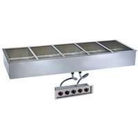 Alto-Shaam 500-HWILF/D6 5 Pan Drop-In Hot Food Well with Independent Controls and Large Flange - 6 inch Deep Pans, 120V