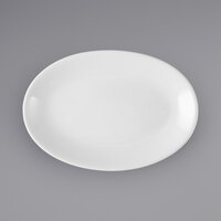 6X Olympia Whiteware Oval Eared Dishes 229X 127mm Porcelain Serving Plates 