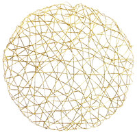 The Jay Companies 1332564 14 1/2 inch Gold Paper Foil Round Placemat