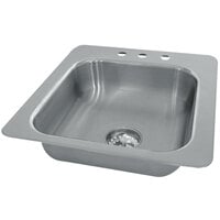 Advance Tabco SS-1-2321-7 Smart Series Single Bowl Drop-In Sink - 23 inch x 21 inch