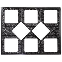 GET ML-175-BK Full Size Black Melamine Adapter Plate with Eight Cut-Outs for GET ML-149 or ML-150 Square Crocks