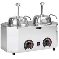 Paragon 2029B Pro-Deluxe Dual 3 Qt. Warmer with 2 Spouts - 120V, 1000W