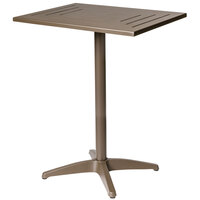 BFM Seating Hampton 36" Square Bronze Aluminum Bar Height Table