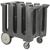 Cambro DC700191 Poker Chip Granite Gray Dish Dolly / Caddy with Vinyl Cover - 6 Column