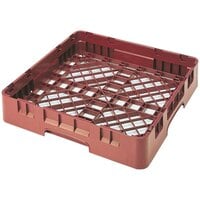 Cambro Cranberry Camrack Full Size Base Rack with Closed Sides