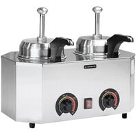 Paragon 2029C Pro-Deluxe Dual 3 Qt. Warmer with 2 Heated Spouts - 120V, 1034W