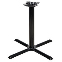 Lancaster Table & Seating Stamped Steel 33" x 33" Black 3" Standard Height Cross Table Base