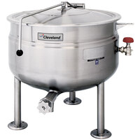 Cleveland KDL-80-SH Short Series 80 Gallon Stationary Full Steam Jacketed Direct Steam Kettle