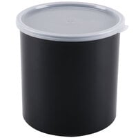 Cambro 2.7 Qt. Black Round Polypropylene Crock with Lid