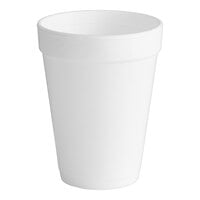 Dart 14J16 14 oz. Flush Fill White Foam Cup - 25/Pack