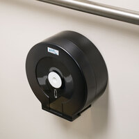 Lavex Janitorial Black Jumbo 9 inch Single Roll Toilet Tissue Dispenser