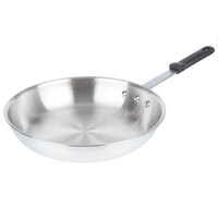 Carlisle 60712RS SSAL 12 inch Steel Interior and Aluminum Body Fry Pan with Black Dura-Kool Handle