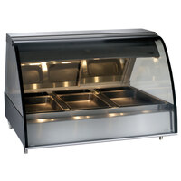Alto-Shaam TY2-48/P SS Stainless Steel Countertop Heated Display Case with Curved Glass - Self Service 48 inch