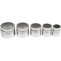 Ateco 14410 5-Piece Stainless Steel Double-Sided Round Pastry Cutter Set